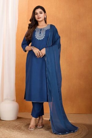 Striped Kurta, Salwar & Dupatta Set 7