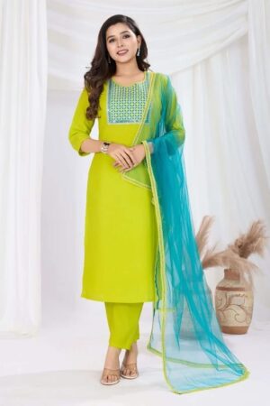 Striped Kurta, Salwar & Dupatta Set F 8