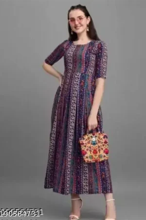 Polyster/Crepe fabric-Aakarsha Graceful Kurtis M 4