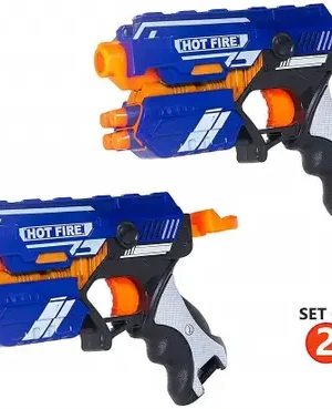 TERN Combo Set of 2 Blaze Storm Foam Blaster Gun Toy, Safe and Long Range Shooting Gun, (10 Foam Bullets and 10 Suction Dart Bullets) Guns & Darts  (Multicolor)