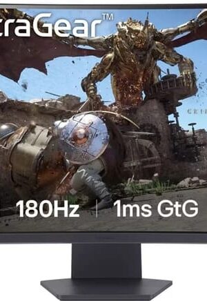 LG UltraGear 81.28 cm (32 inch) Curved Quad HD LED Backlit VA Panel with 1000R Curvature, HDR10, HDMI x 2, DisplayPort, Black Stabilizer Dynamic Action Sync, Crosshair FPS Counter, Borderless Design Gaming Monitor (32GS60QC-BB.CTRRMV)  (AMD Free Sync, Response Time: 1 ms, 180 Hz Refresh Rate)